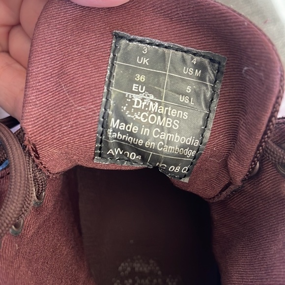 DR. MARTENS combs burgundy, boots man 4. Ladies 5 - Picture 15 of 15